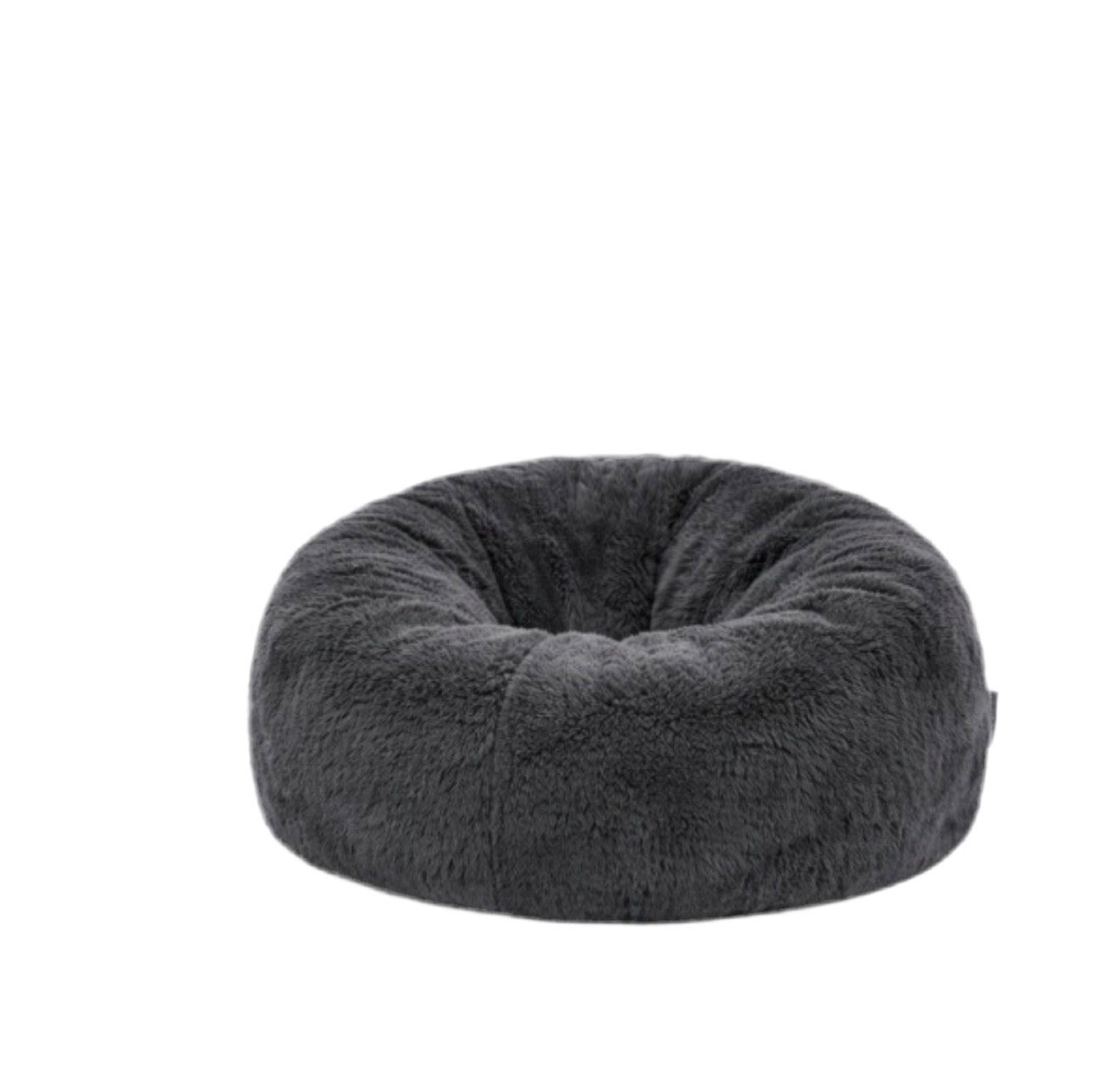 Puff redondo con pelo