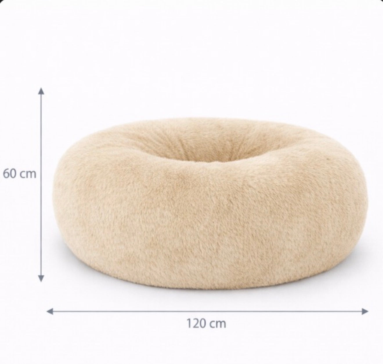 Puff redondo con pelo