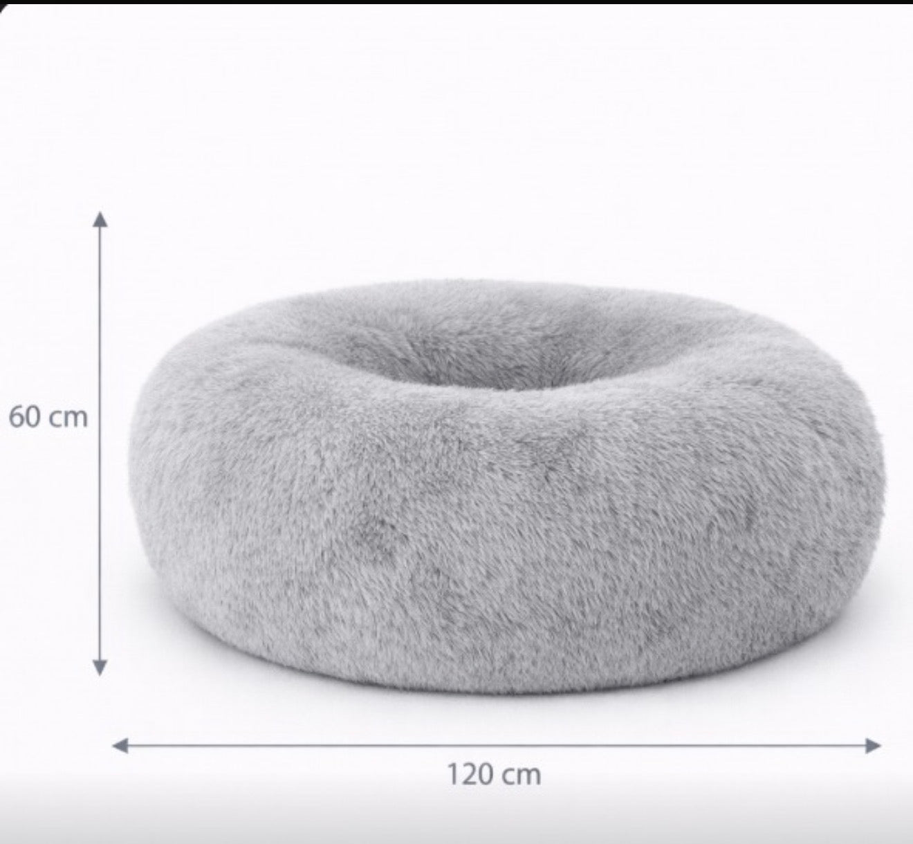 Puff redondo con pelo