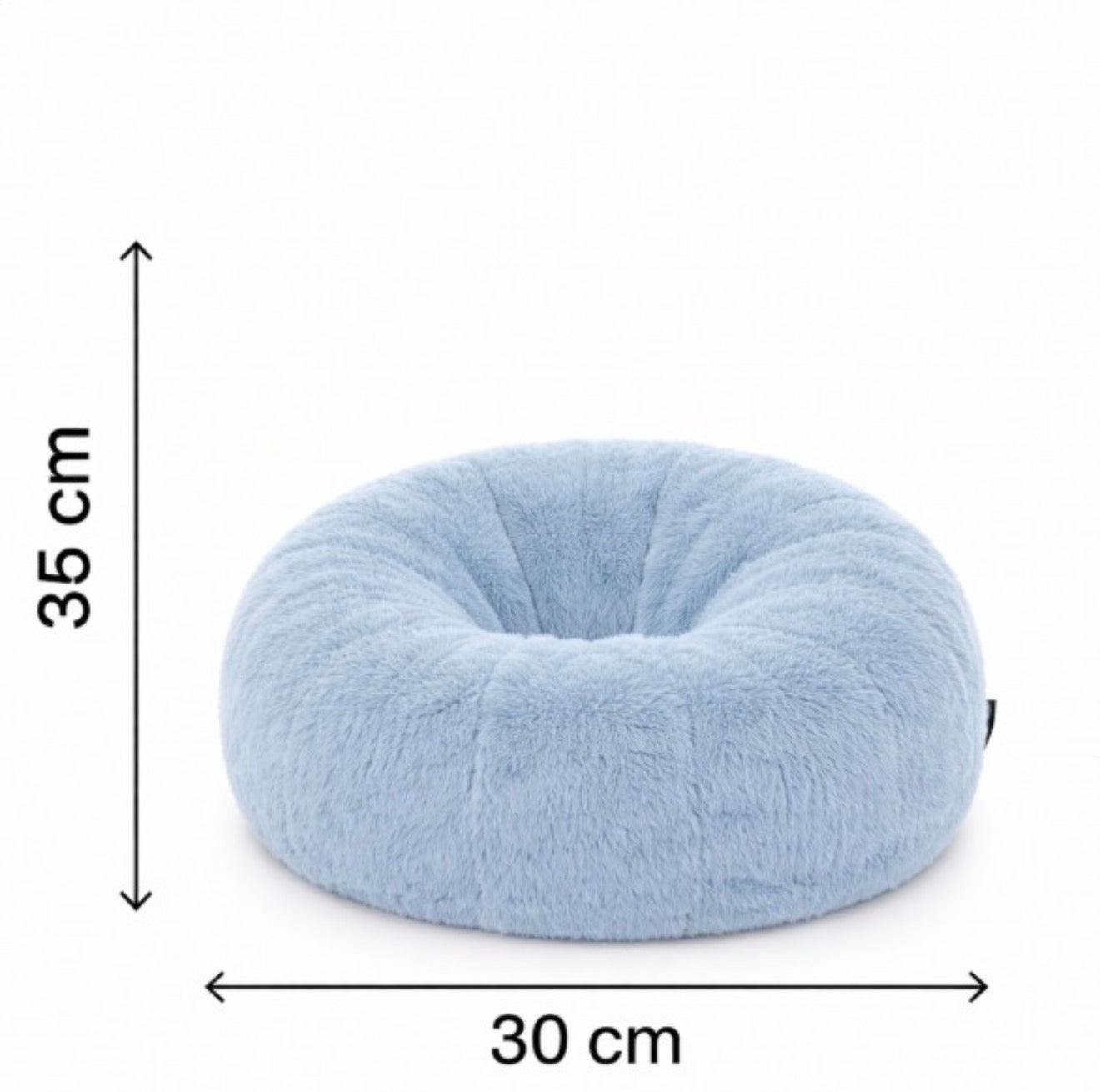 Puff redondo con pelo