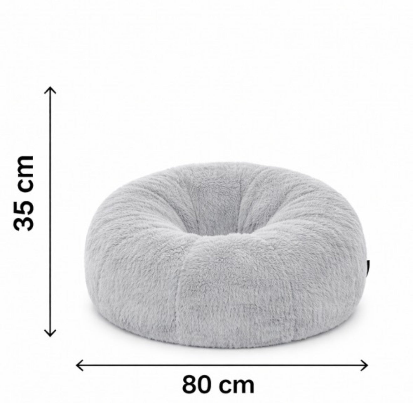 Puff redondo con pelo