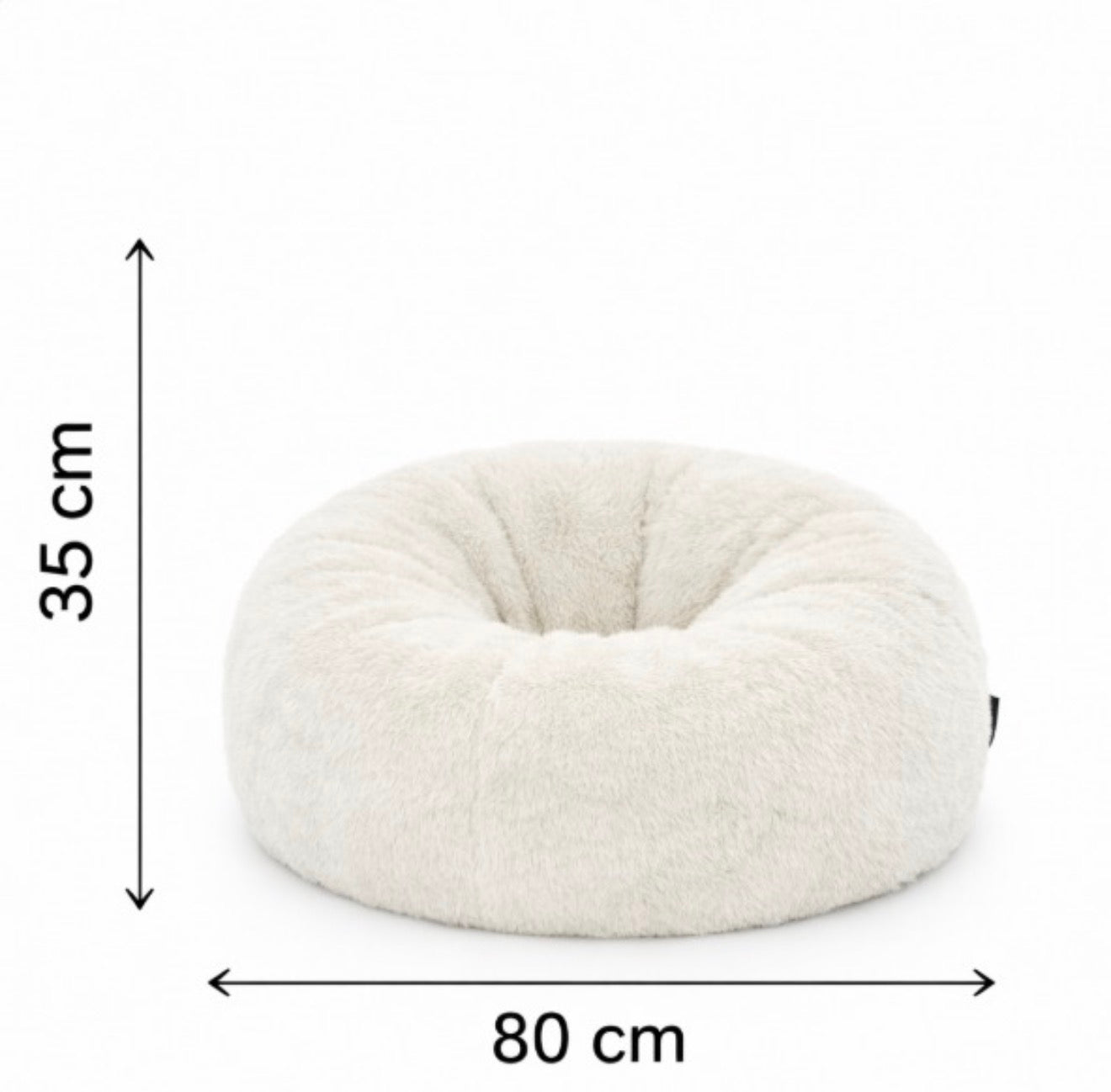 Puff redondo con pelo