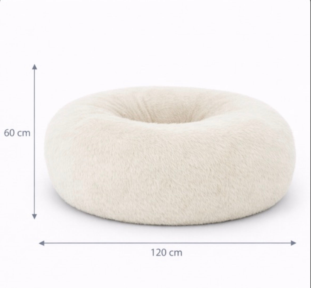 Puff redondo con pelo